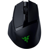 Razer Basilisk Mobile Portable Ergonomic Wireless Gaming Mouse: 10 Programmable Controls Hyperscroll Optical Switches Gen 3 Long Battery Life Ai Prompt 2.4 Ghz, Bluetooth, Usb C